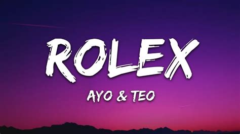 rolex lyrics by ayo and teo